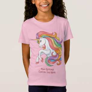 Aangepaste tekst Kleurrijke Eenhoorn T-shirt