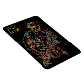 Aangepaste tekst kleurrijke Jazz Player Magneet (Rechterzijde)