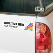 Aangepaste tekst Kleurrijke regenbooggolf Bumpersticker (Op Truck)