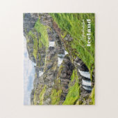 Aangepaste tekst Klifbrekkufossar, IJsland Legpuzzel (Verticaal)