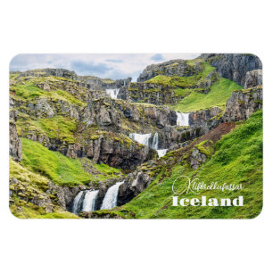 Aangepaste tekst Klifbrekkufossar, IJsland Magneet