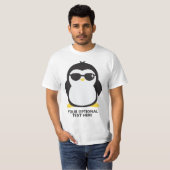 Aangepaste tekst koele pinguïn-shirten t-shirt (Voorkant volledig)