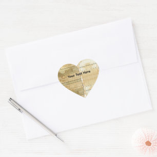 Aangepaste tekst Koffie Gevlekt Grootboek Boekhoud Hart Sticker