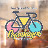 Aangepaste tekst Kopenhagen Denemarken Raamsticker (Vel 2)