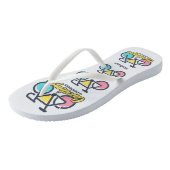 Aangepaste tekst Kopenhagen Denemarken Teenslippers (Schuin)