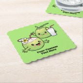 Aangepaste tekst kosnoten bevestigen kartonnen onderzetters (Gebogen)