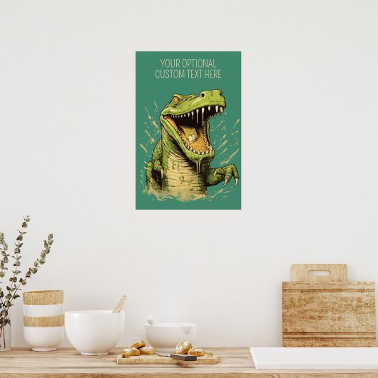 Aangepaste tekst Krokodil Poster (Keuken)