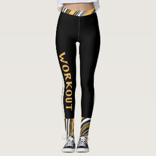 Aangepaste tekst l Abstract patroon l Workout Zwar Leggings