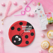 Aangepaste tekst Ladybird Paper Bord – Schattigee  (Feest)