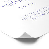 Aangepaste tekst Lavendel, Script Monogram Trouwte Poster (Hoek)