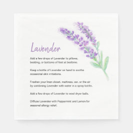 Aangepaste tekst Lavendel Waterverf etherische oli Servet