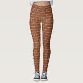 Aangepaste tekst Leggings bakstenen muurontwerp (Voorkant)