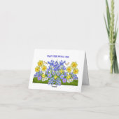 Aangepaste tekst lente bloemen en vlinders    kaart (Achterkant)