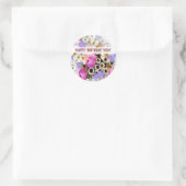 Aangepaste tekst  lente Bouquet Ronde Sticker (Tas)