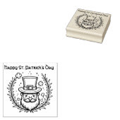 Aangepaste tekst, Leprechaun Loop Rubberstempel (Gestempeld)