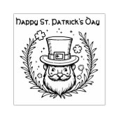 Aangepaste tekst, Leprechaun Loop Rubberstempel (Afrduk)