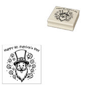 Aangepaste tekst, Leprechaun Pop Rubberstempel (Gestempeld)