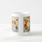 Aangepaste tekst Leuk Corgi Hond Verjaardagsfeest Koffiemok (Center)