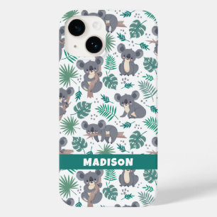 Aangepaste tekst Leuke Koala's Patroon Case-Mate iPhone 14 Hoesje