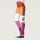 Aangepaste tekst LGBT regenboog Lesbische Pride Fl Leggings (Links)