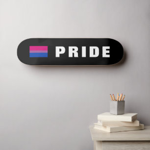 Aangepaste tekst LGBTQ Rainbow Bisexual Pride vlag Skateboard