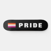 Aangepaste tekst LGBTQ regenboog Lesbische Pride V Skateboard (Horizontaal)