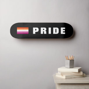 Aangepaste tekst LGBTQ regenboog Lesbische Pride V Skateboard