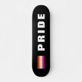 Aangepaste tekst LGBTQ regenboog Lesbische Pride V Skateboard (Voorkant)