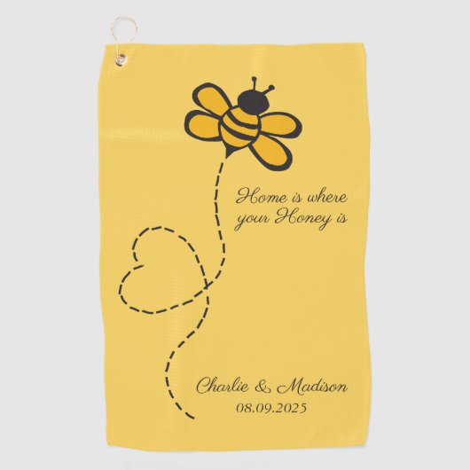 Aangepaste Tekst Liefde Bij Golfhanddoek (Voorkant)