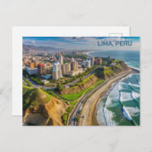 Aangepaste tekst Lima, Peru Briefkaart (Voorkant / Achterkant)