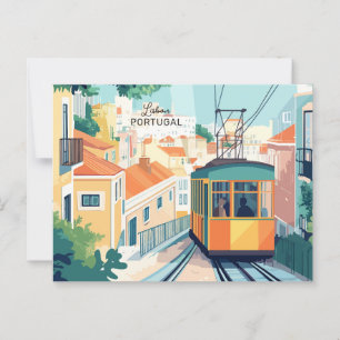 Aangepaste tekst Lissabon Portugal Briefkaart