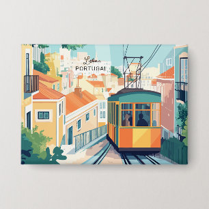 Aangepaste tekst Lissabon Portugal Button
