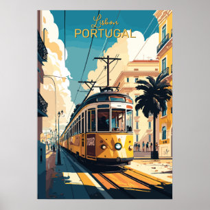 Aangepaste tekst Lissabon Portugal Poster