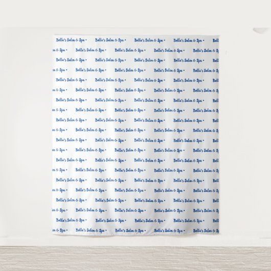 Aangepaste tekst Logo Event Achtergrond Stap en He Wandkleed (Voorkant)