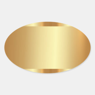 Aangepaste tekst Logo Gouden Lege Sjabloon Glamour Ovale Sticker