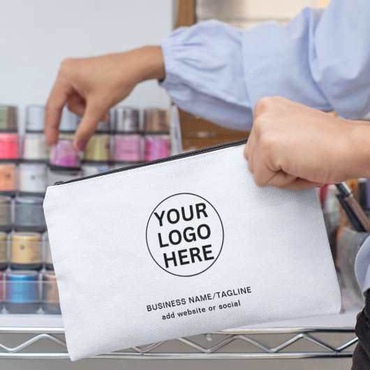 Aangepaste tekst & Logo l Promotie Zwart & Wit Etui