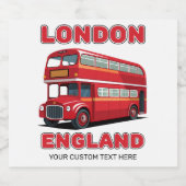 Aangepaste tekst Londen Engeland Bier Etiket (Enkel label)