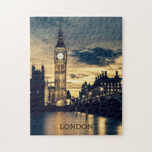 Aangepaste tekst Londen Legpuzzel (Verticaal)