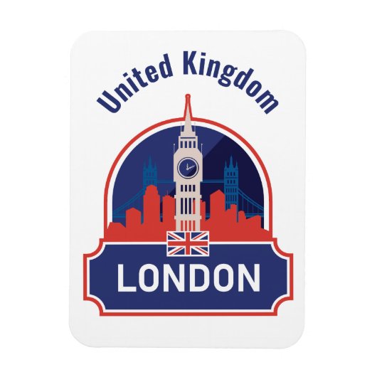 Aangepaste tekst Londen Magneet (Verticaal)