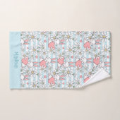 Aangepaste tekst Love Bunnies Patroon Bad Handdoek (Handdoek)