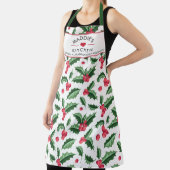 Aangepaste tekst Love Holy Berry Pattern Schort (Insitu)