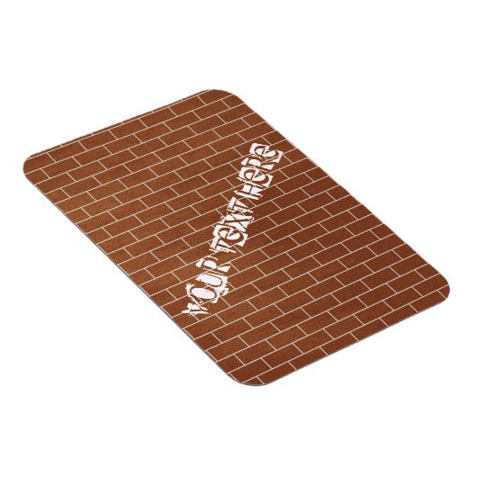Aangepaste tekst Magnet met Brick Wall Design Magneet (Rechterzijde)