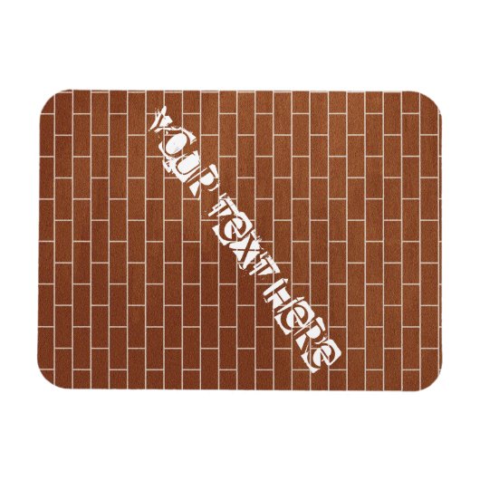 Aangepaste tekst Magnet met Brick Wall Design Magneet (Horizontaal)