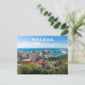 Aangepaste tekst Malaga Spanje Gebied Foto Briefkaart (Staand voorkant)