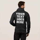 Aangepaste tekst Mannen elegante achterkant Print Hoodie (Achterkant volledig)