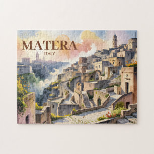Aangepaste tekst Matera Italië Reis Sassi di Mater Legpuzzel