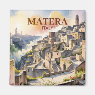 Aangepaste tekst Matera Italië Reis Sassi di Mater Magneet