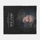Aangepaste tekst Memorial Tribute Photo Fleece Deken (Voorkant (Horizontaal))