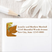 Aangepaste tekst met herfstbladeren etiket (Insitu)