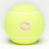 Aangepaste tekst met Leaf Logo Afbeelding Sports D Tennisballen (Achterkant)